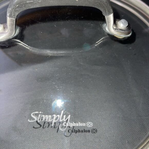 Simply Calphalon 1 1/2 Quart Sauce Non-Stick Egg Poacher Pan 4 Poacher Cups - Picture 2 of 7